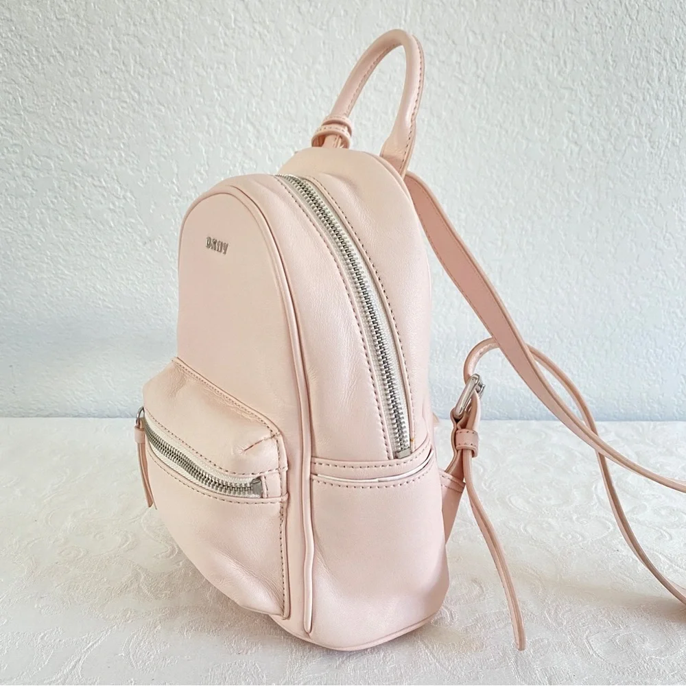 DKNY Pink Mini leather Backpack
